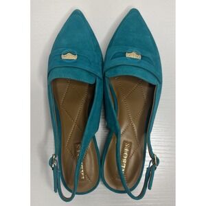 Talbots Woman's SCARLET SUEDE SLINGBACK FLATS‎ Size 6.5 NWOB NEW